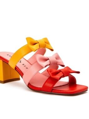 Katy Perry Collections Colorblock Bow Mule in Yellow, Pink, Red